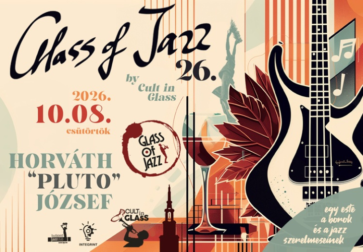 Glass of Jazz vol. 26 ★ PLÚTÓ ★ An Evening for Lovers of Wine & Jazz artwork from Budapest Jazz Club