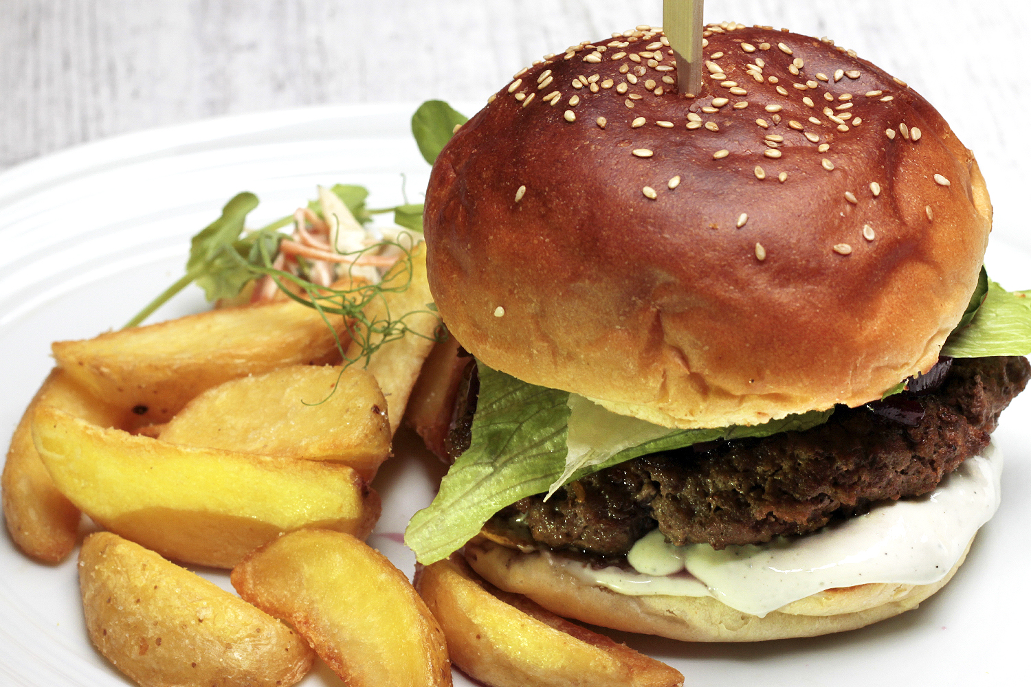 Kéksajtos hamburger
